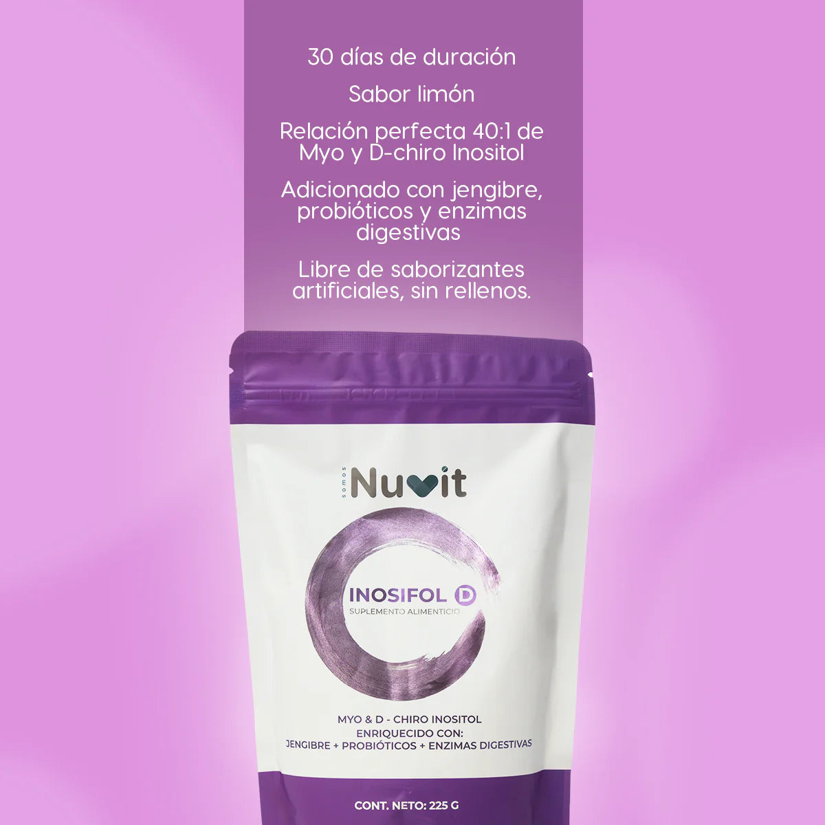Inosifol-D Myo & D-Chiro Inositol con Jengibre y Probióticos